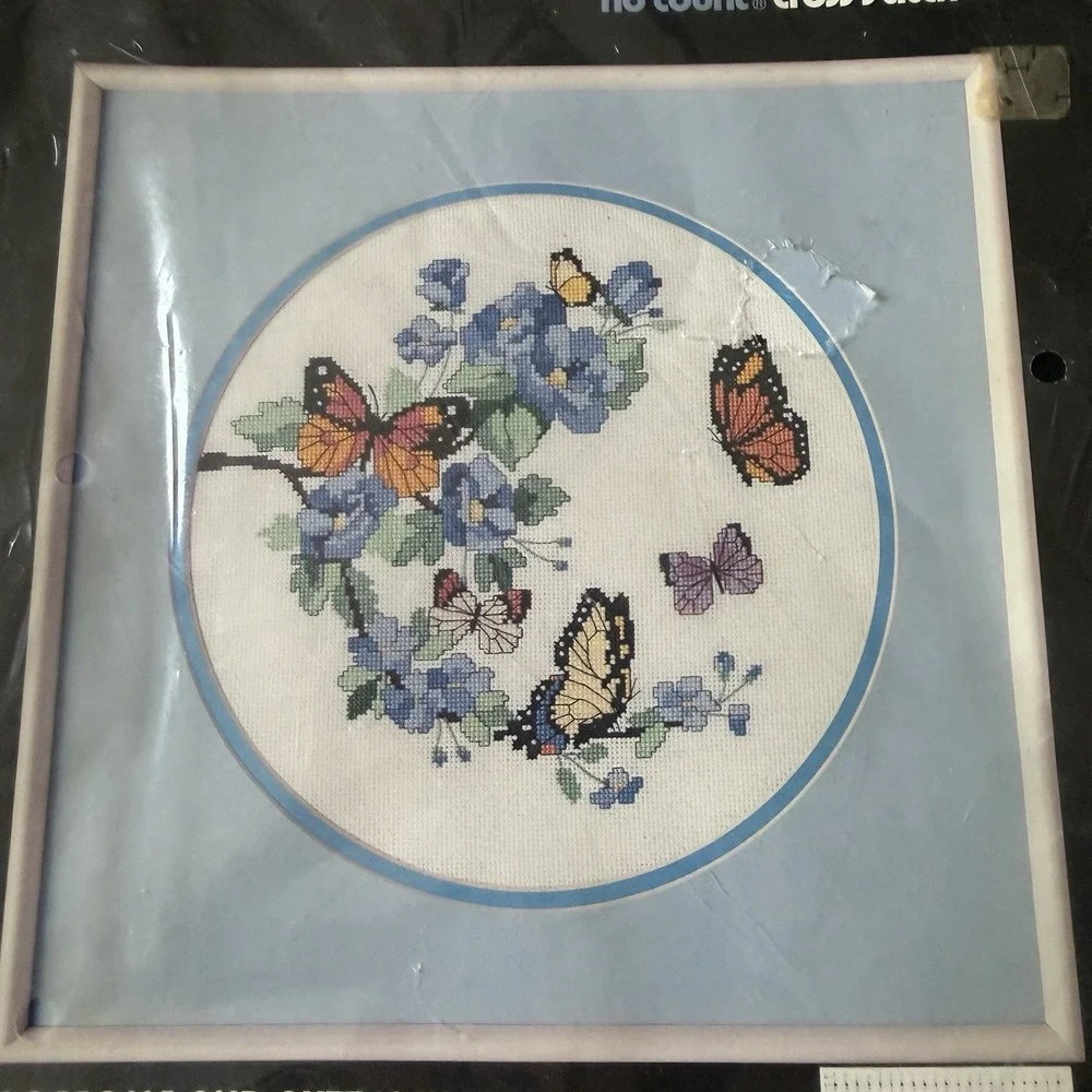 Dimensions Blossoms and Butterflies Needlepoint COMPLETE Kit